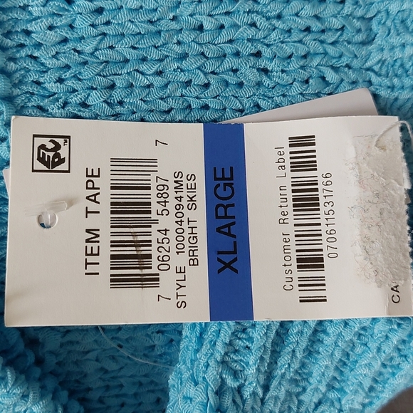 NEW STYLE & CO XL Sky Blue Pull Over Knit Women's Sweater NWT extra large - Picture 4 of 10